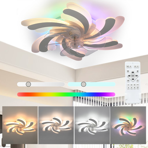 Ventilatore led soffitto - led,