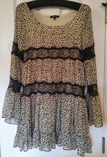 Denny Rose Crepe Dress Animal