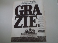 advertising Pubblicità 1982 FRESE FRESATRICI ZAPPATRICI MASCHIO