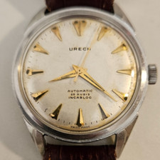 Orologio Vintage Uomo "URECH" Acciaio Oversize Cal ETA1256 25J SWISS Men's Watch