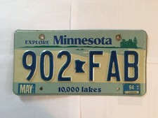 Targa originale americana - MINNESOTA