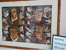 Dipinto Olio Su Cartone di