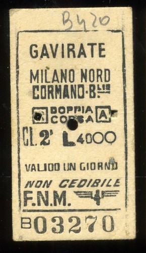 Biglietto treno ferrovia nord - treno,