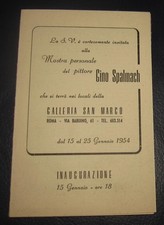 1954  Gino Spalmach Galleria D'Arte San Marco, Roma Giovanni Omiccioli