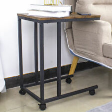 Tavolino da Caffe Porta Pc Laterale Divano Letto Metallo legno con Ruote Moderno