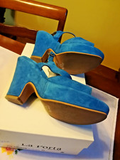 AFFARE SANDALI DONNA n°36 CAMOSCIO COBALTO COME NUOVI AFFARE PER ERRATO ACQUISTO