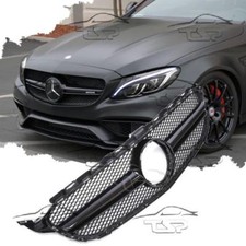 GRIGLIA CALANDRA ANTERIORE NERO PER MERCEDES CLASSE-C W205 13-18 AMG LOOK