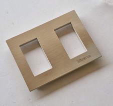 Bticino 13832BC placca placchetta Tekne bronzo chiaro grigio spazzolato 2 moduli