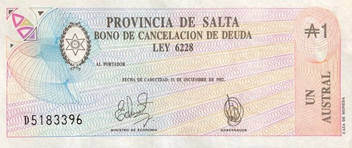 Argentina austral salta - austral, de