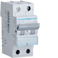 INTERRUTTORE MAGNETOTERMICO HAGER BIPOLARE DA 10-16-20-25-32A 4.5KA C 1+N