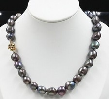 Collana di perle barocche nere