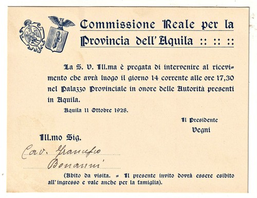 Aquila commissione reale - l'aquila,