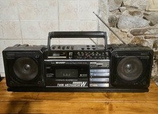 Sharp WQ-T484H Boombox Stereo – Twin Mechanism W, Auto Reverse, Revisionato..