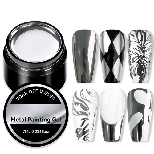 Metallic painting gel argento - metallic,