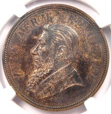 Penny Zar Sudafrica 1892 KM-2 - NGC MS61 - Moneta rara FDC certificata UNC!