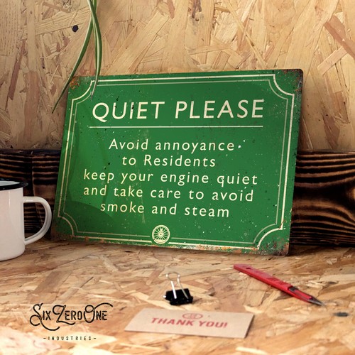 Quiet please insegna metallo - quiet,