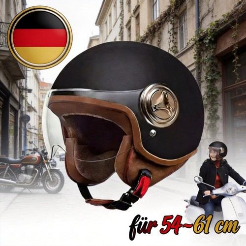 Casco jet nero opaco con
