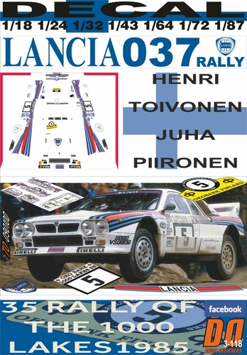 Decal lancia 037 - decal, rally