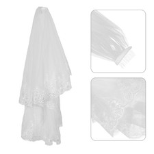  Velo Da Sposa Veletta Copricapo Per Il Matrimonio Bordo Del Pizzo