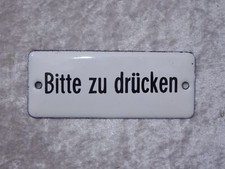 Antico Originale Smalto Scudo ad Arco per Favore Della Drücken - Vintage -
