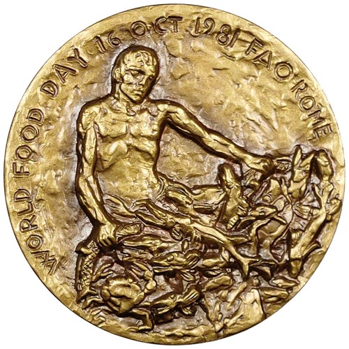 Medaglia fao roma 1981 - medaglia, roma,