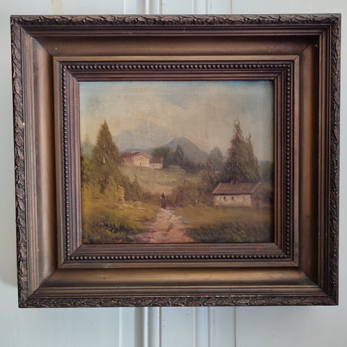 Quadro olio tela paesaggio - su,