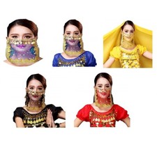 Velo viso danza del ventre accessorio carnevale odalisca ragazza donna L.25271