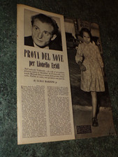 LIONELLO EGIDI  ANNARELLA ANNO 1954 ANNI 50 ARTICOLO CLIPPING