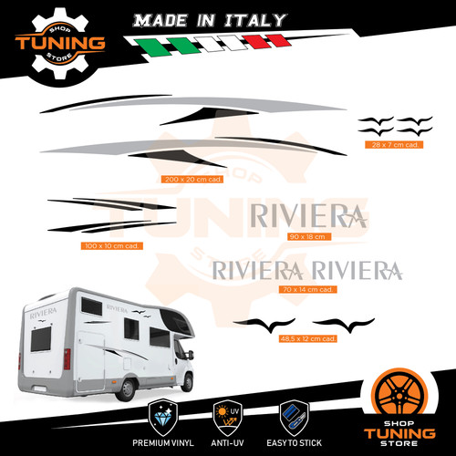 Kit adesivi camper riviera - adesivi,