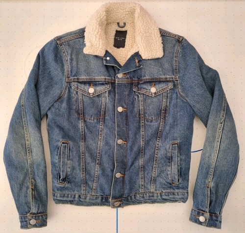 Giacca sherpa uomo denim - , blu