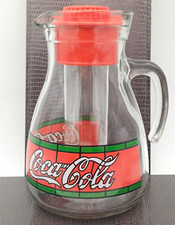 COCA COLA BROCCA COMPLETA DI PORTA GHIACCIO  PUBBLICITARIA ANNI '90 - VETRO