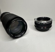 Obiettivo fotocamera CPC zoom automatico 80-200 mm CCT 1:4.0 MC 91824 & teleconvertitore Tamron MC