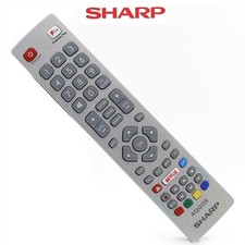 Telecomando originale Sharp Aquos SHW/RMC/0121 per Smart TV con Netflix F-Play