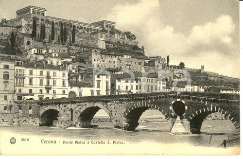 1906 verona veduta panoramica - verona,