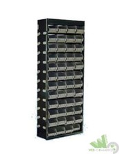 ARMADIO METALLO CASSETTIERA PORTAMINUTERIE OFFICINA 48 CONTENITORI 190X64X26