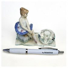 33218 Bomboniere Profumatore PortaPenne Cristallo Ballerina Cresima Penna