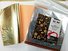 Foglia oro e argento imitazione per doratura dimensioni 14x14 fogli 25  