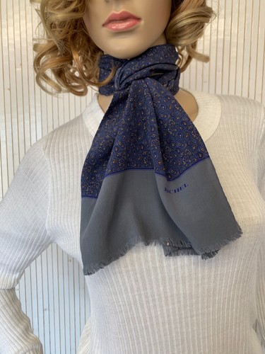 Foulard sciarpa seta blu - foulard,