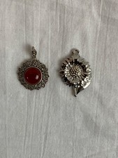 Ciondolo in argento 925, topazio e argento, 2 pz