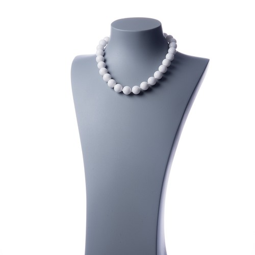 Collana corta giada bianca - corta, e