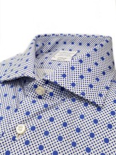Camicia UOMO 100% cotone slim fit fantasia pois "MIRCAM" Varie taglie