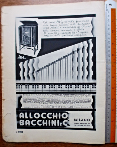 Pubblicità 1935 allocchio - 1935,