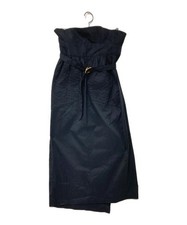 Gonna a tubino in cotone nero