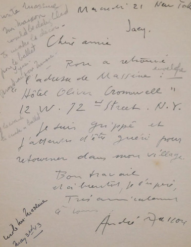 André masson lettre - andré,