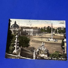ROMA PIAZZA DEL POPOLO DAL PINCIO CARTOLINA SOUVENIR