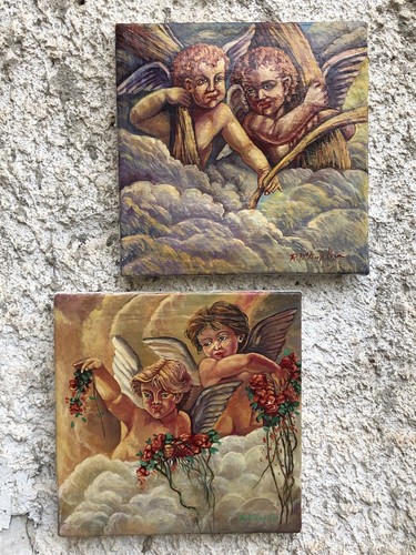 Coppia quadri puttini - quadri, -puttini-
