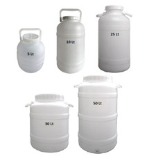 Fusto Tanica Bidone Bocca Larga per Alimenti Olio Acqua 5 10 25 30 50 Lt in HDPE