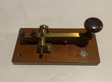 VINTAGE VECCHIA ANTICA CHIAVE TELEGRAFICA BRITANNICA CODICE MORSE MACCHINA MA...