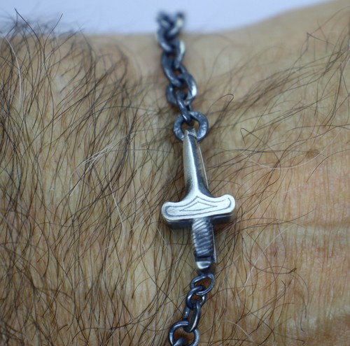Bracciale spadino argento uomo - spadino,