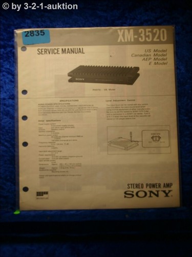Sony service manual 3520 - manual,